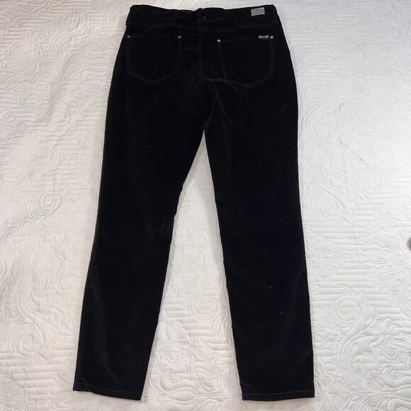 Seven7 Pants Womens Size 14 Black Velvet Tummyless High Rise Skinny Stretch - Picture 10 of 16